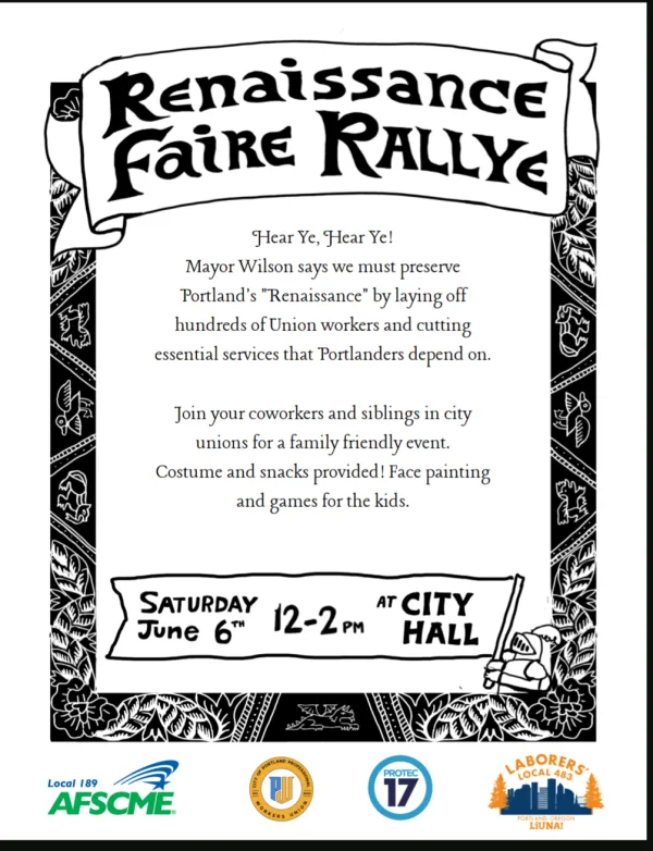 Renaissance Faire Rallye flyer